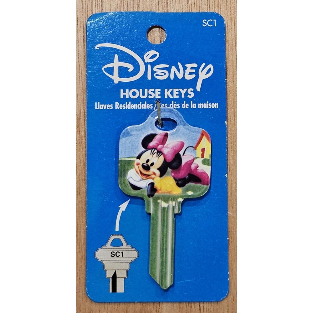 DISNEY HOUSE KEYS Minnie Mouse SC1 Residential Key Blank Uncut NEW SC1-D3